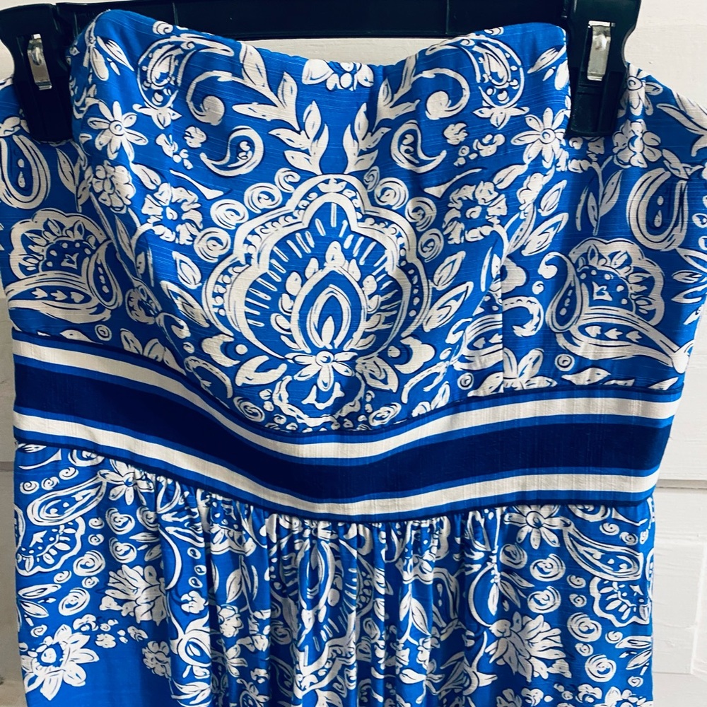 Vineyard Vines Blue and White Floral Dress